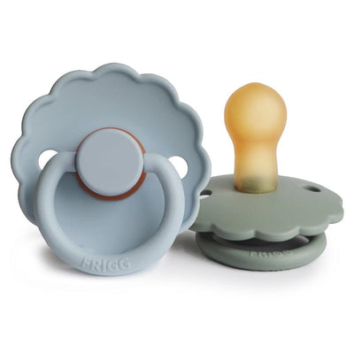 Kit De Chupetas Frigg Daisy Natural Mushie Powder Blue E Sage - Design Exclusivo