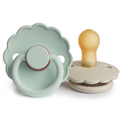 Kit De Chupetas Frigg Daisy Natural Mushie Seafoam E Cream - Design Exclusivo